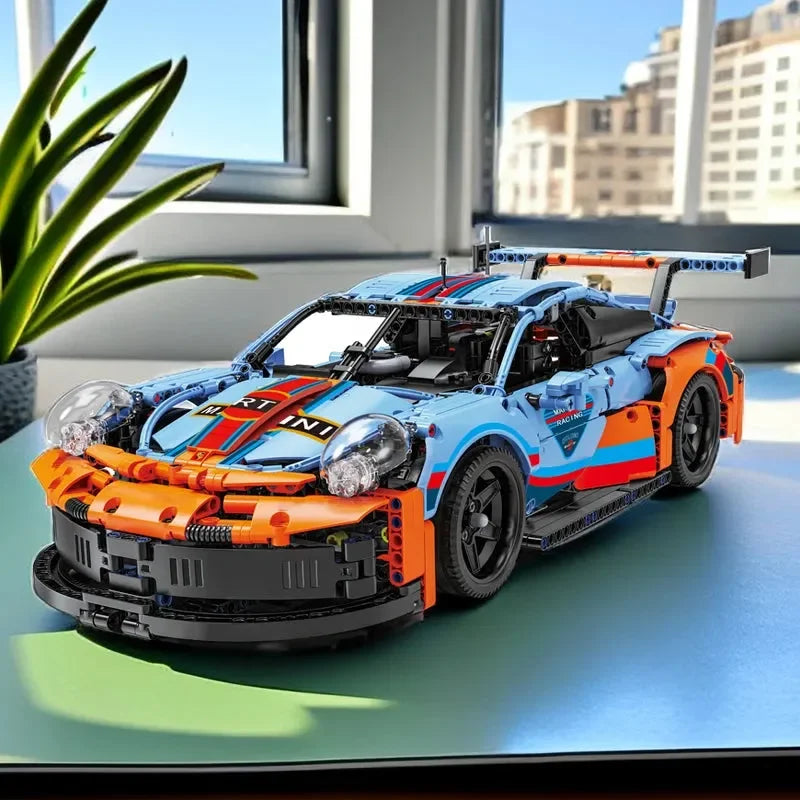 911 RSR Blue-Orange Model Kit (1,580 Pieces)